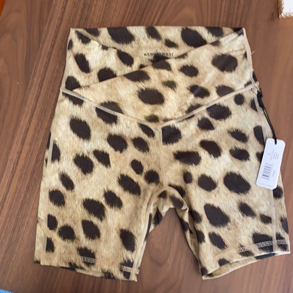 WeWoreWhat leopard print biker shorts